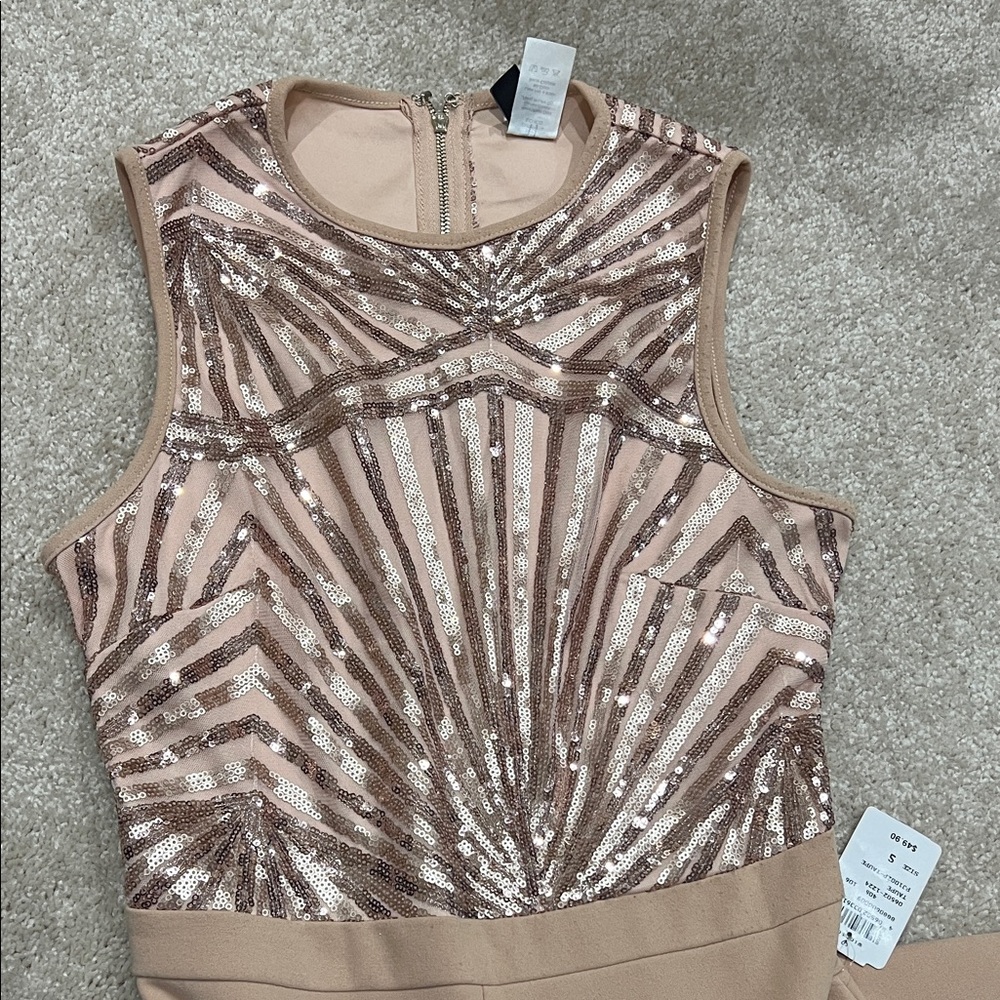 Windsor Beige Sleeveless Jumpsuit - Picture 2 of 3